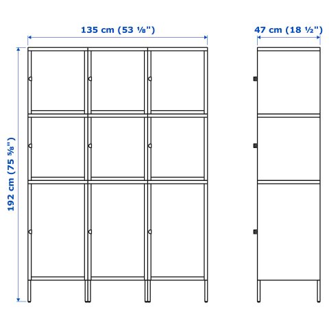 HALLAN storage combination with doors, White | IKEA Cyprus