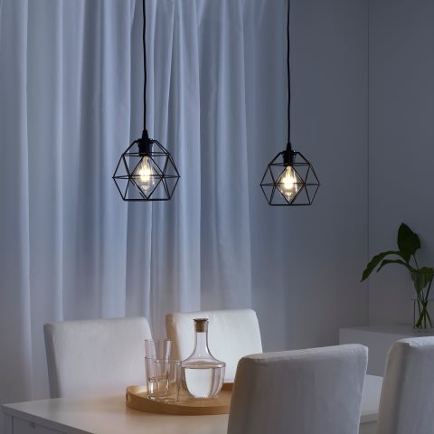 ikea drum shade chandelier