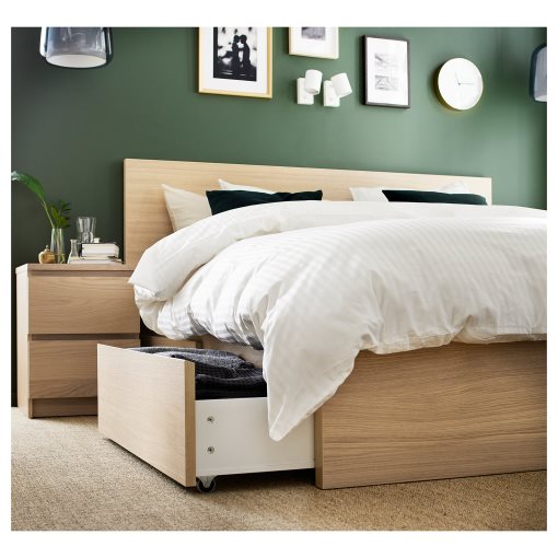 anders weigeren Ordelijk MALM bed frame/high with 4 storage boxes, 180X200 cm | IKEA Cyprus