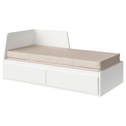 uitlokken Ophef George Bernard FLEKKE day-bed with 2 drawers/2 mattresses, 80x200 cm, White | IKEA Cyprus