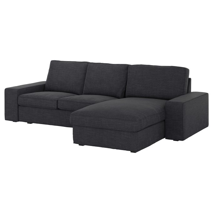 Kivik 3 Seat Sofa With Chaise Longue Grey Ikea Cyprus