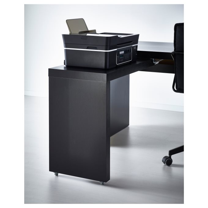 MALM desk with pull-out panel, Black | IKEA Cyprus