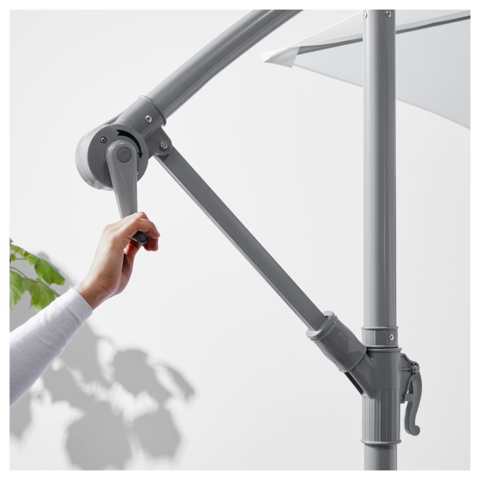 BAGGON/SVARTO parasol, hanging with base, Other colors | IKEA Cyprus