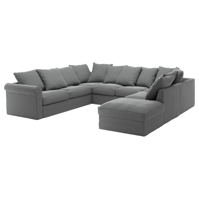 GRONLID u shaped sofa with open end 6 seat Grey IKEA  