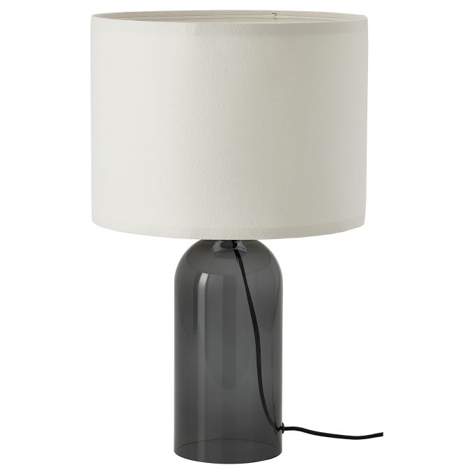 grey glass bedside lamps