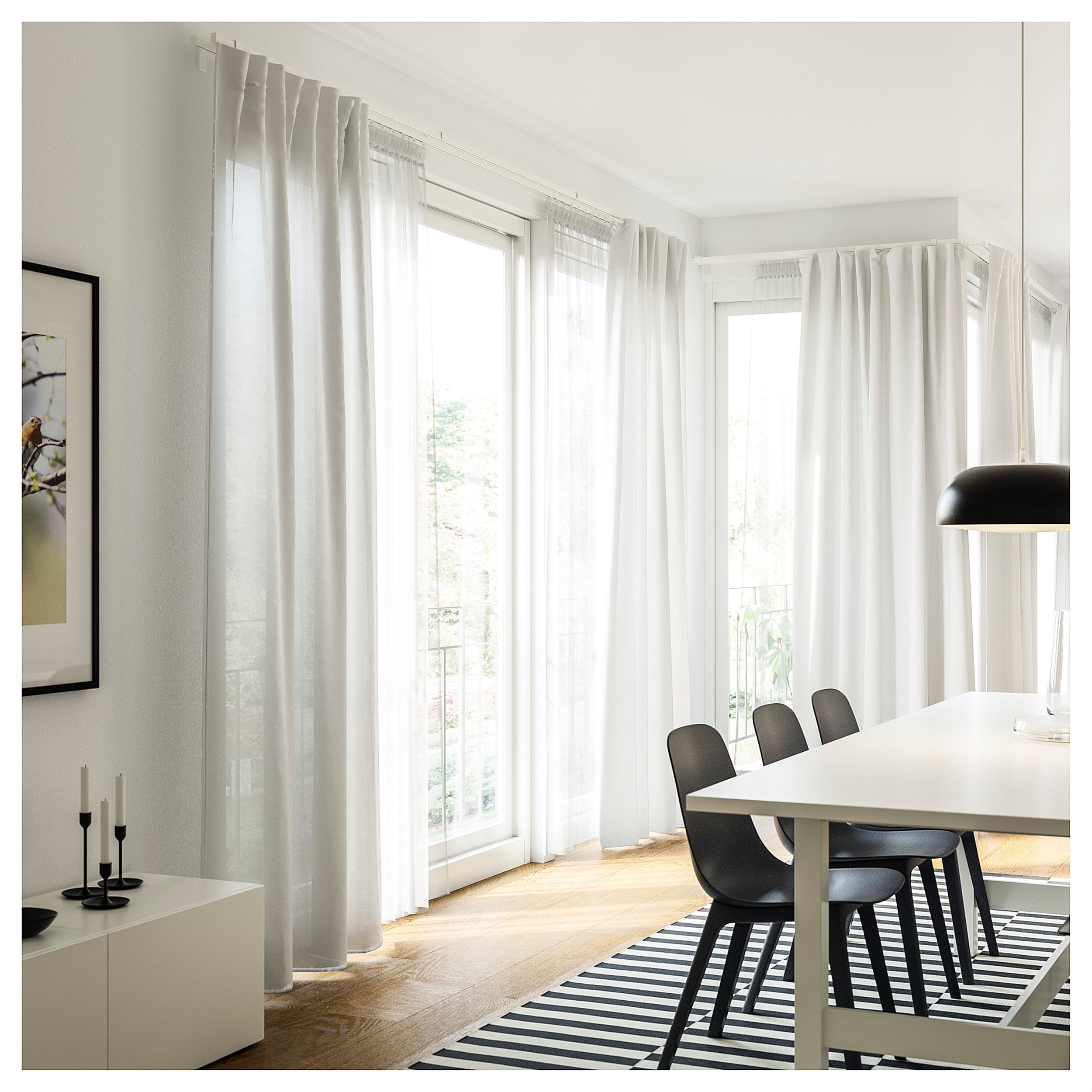 HANNALILL curtains, 1 pair, Grey | IKEA Cyprus