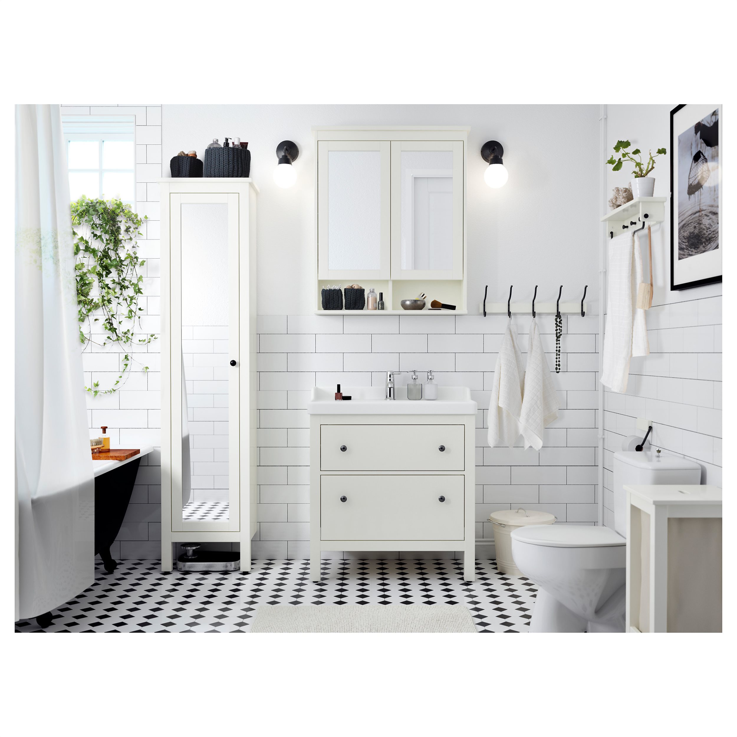 Hemnes Mirror Cabinet With 2 Doors White Ikea Cyprus