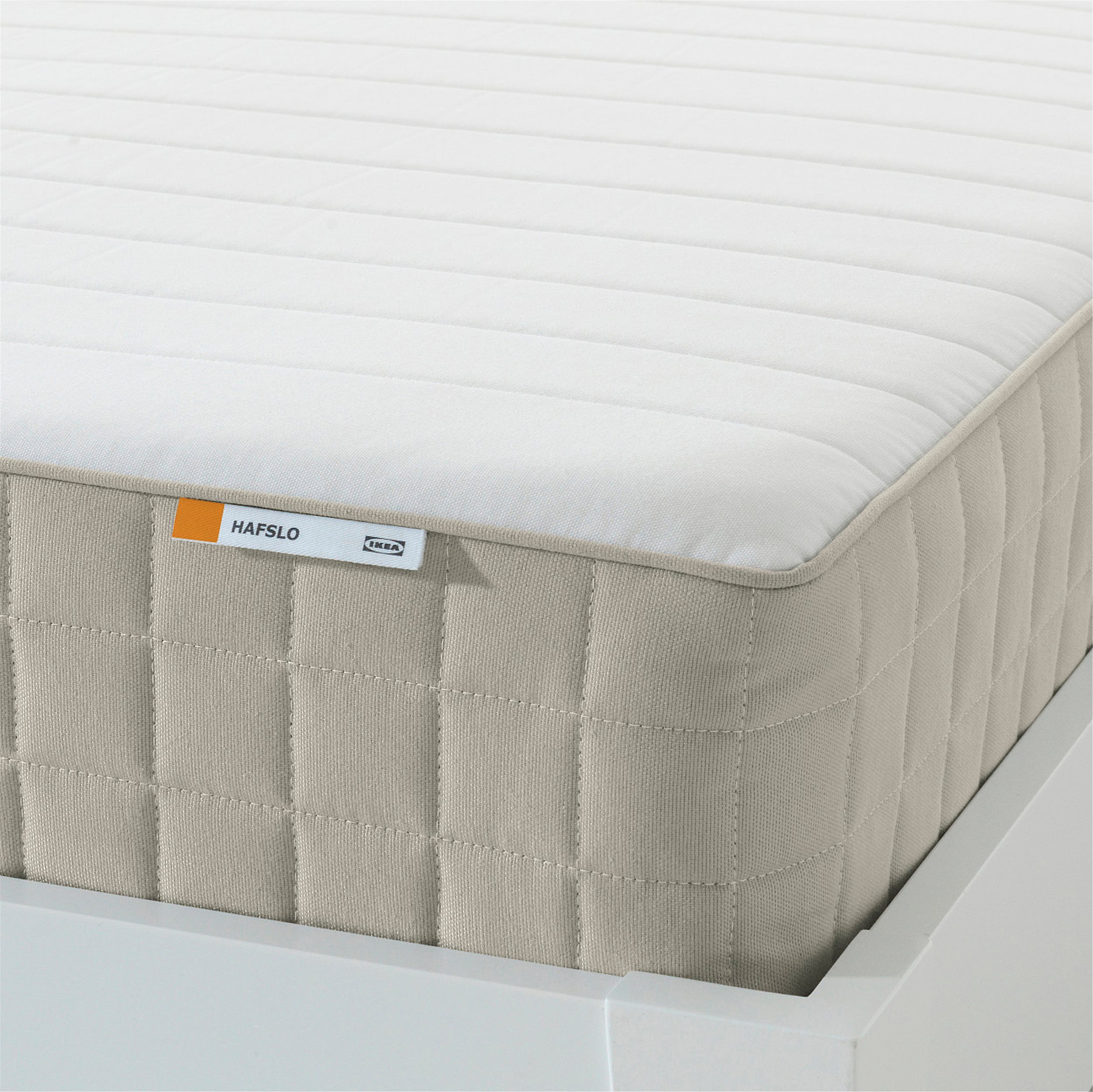 HAFSLO sprung mattress, extra firm 140x200 cm, Grey IKEA