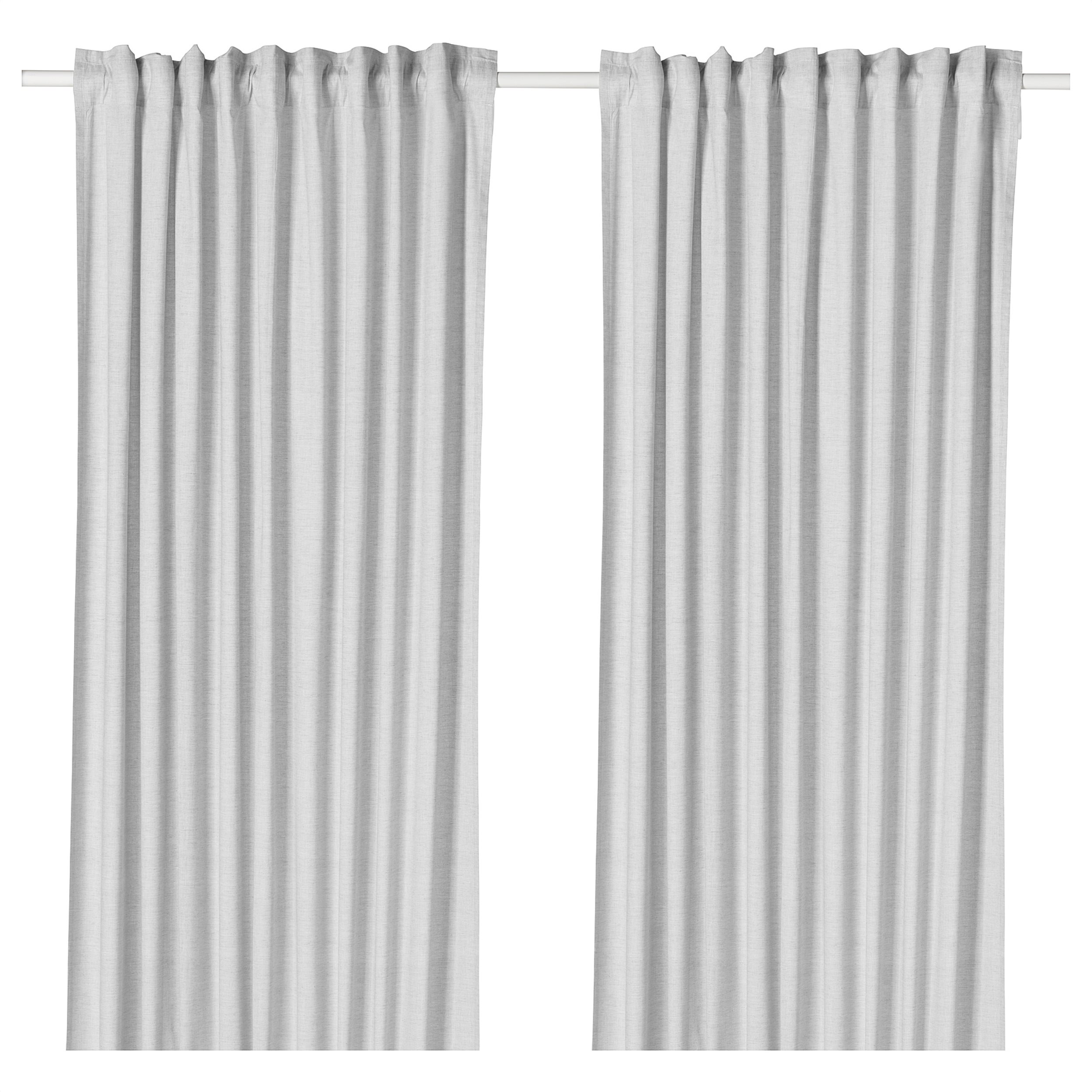 HANNALILL curtains, 1 pair, Grey | IKEA Cyprus