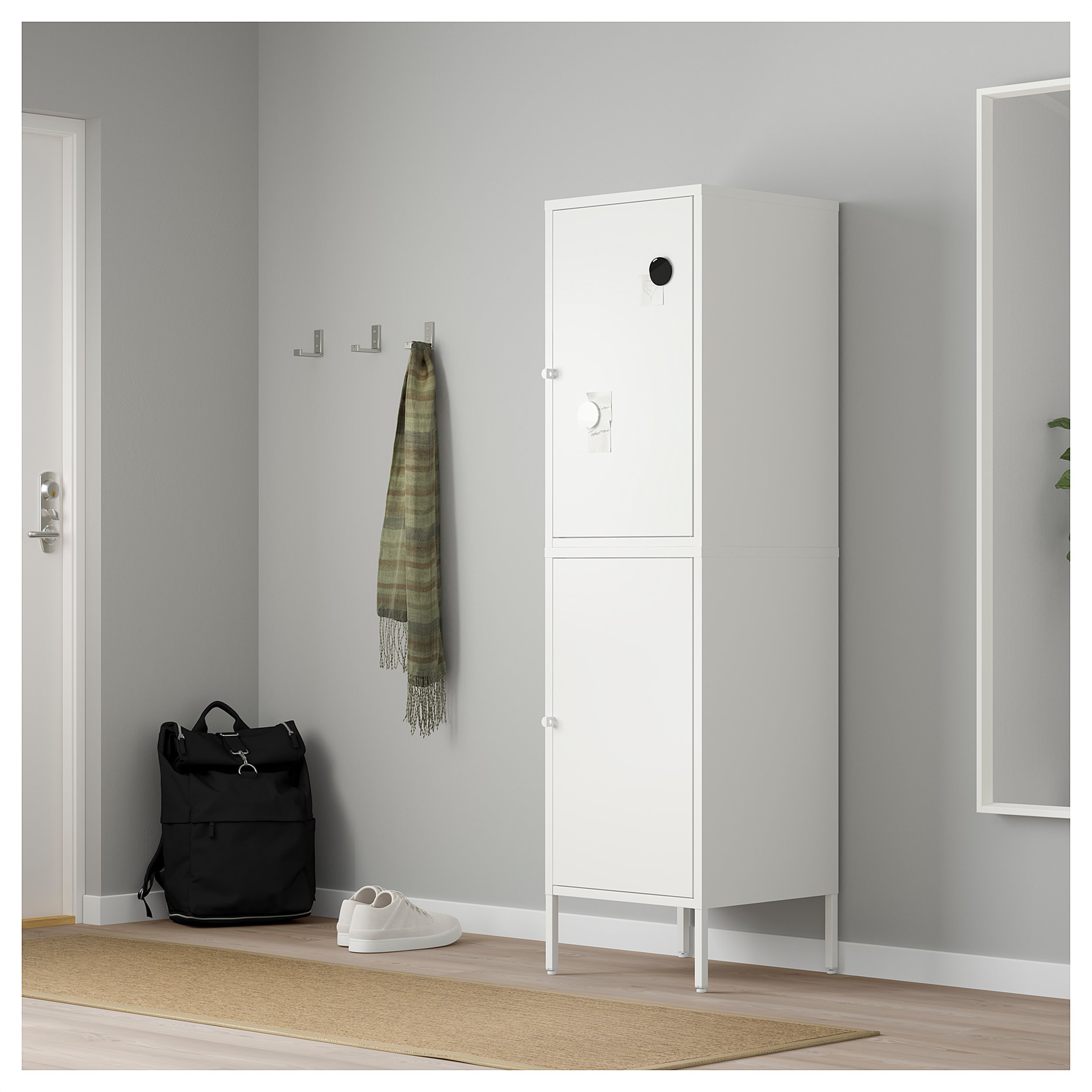 HALLAN storage combination with doors, White | IKEA Cyprus